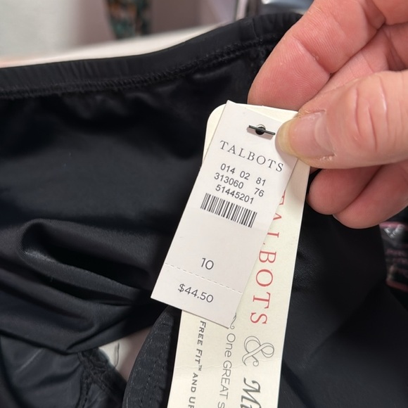Talbots X Miraclesuit NWT Black Swim Briefs Size 10 - Picture 8 of 11